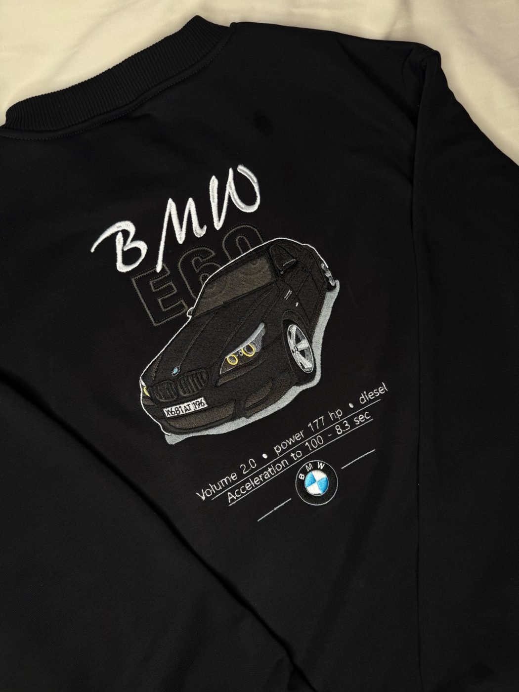 Пример автомобильной вышивки Million Car